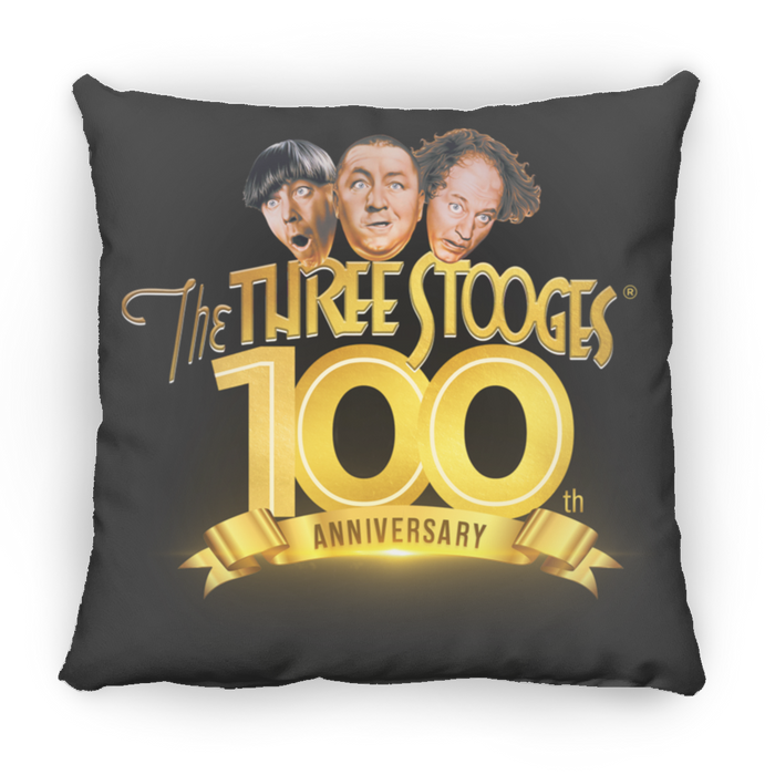 Three Stooges 100th Anniversary Square Pillow