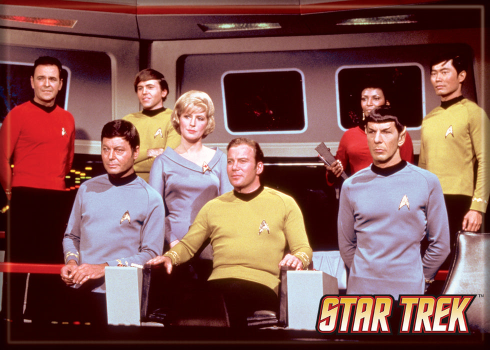 Star Trek Star Trek Cast on The Bridge 2.5" x 3.5" Magnet for Refrigerators