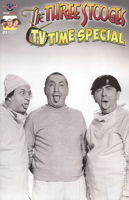 Three Stooges Comic Book Series 8 Retail B/W Cover 4: TV Time Special