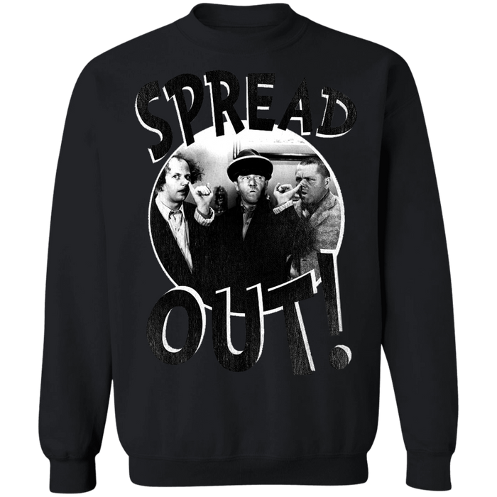 Three Stooges Spread Out Crewneck Pullover Sweatshirt