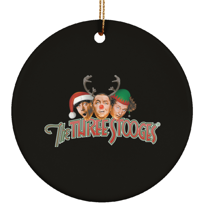 Three Stooges Circle Christmas Ornament