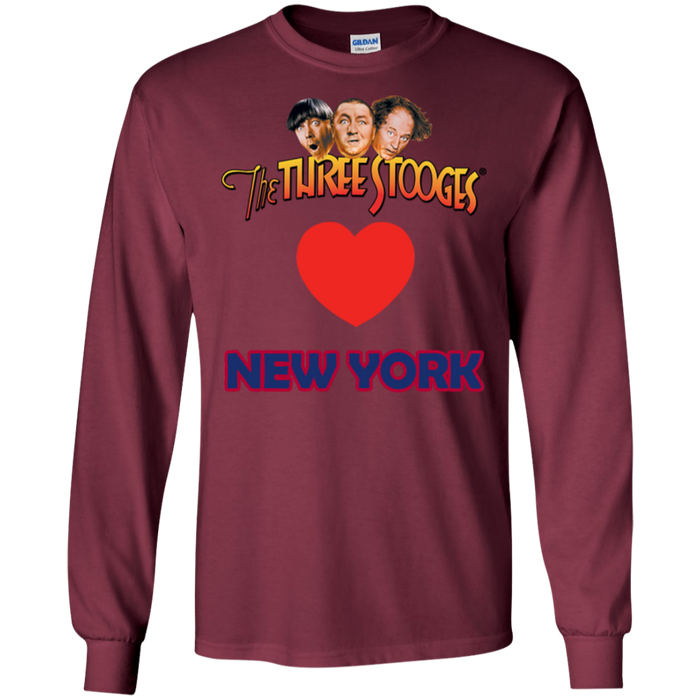 Three Stooges Love New York Long Sleeve Heart Shirt