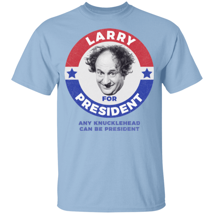 Three Stooges Larry For President Youth Size 100% Cotton T-Shirt