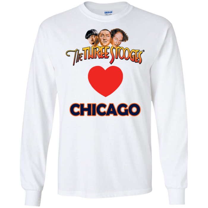 Three Stooges Love Chicago Long Sleeve Heart Shirt