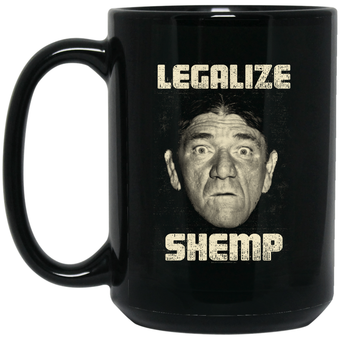 Three Stooges Legalize Shemp Large 15 Oz. Black Mug