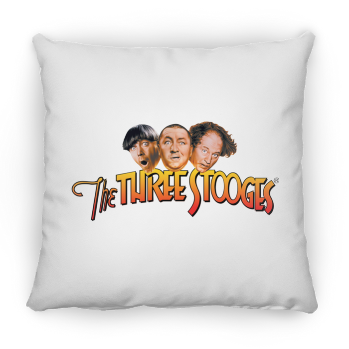 Three Stooges Logo Square Throw Pillow 16x16