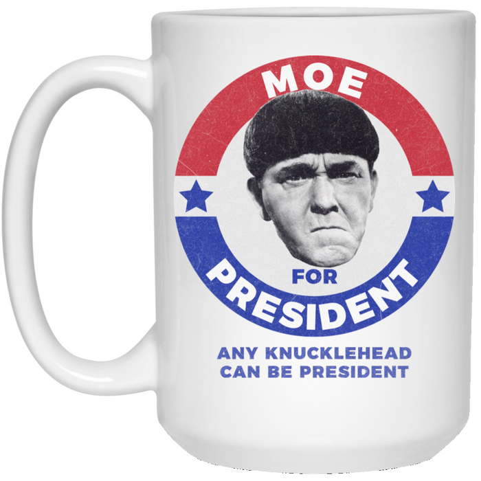 Three Stooges Moe For President 15 Oz. Mug
