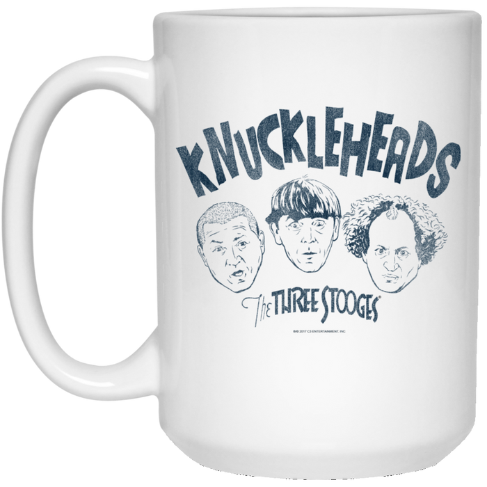 Three Stooges Large 15 Oz. White Mug - Knuckleheads