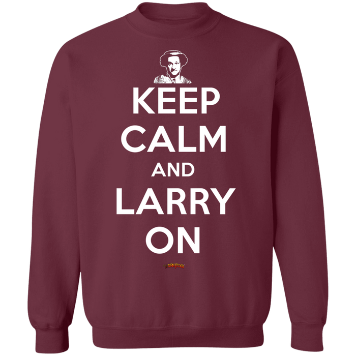 Three Stooges Keep Calm And Larry On Crewneck Sweatshirt
