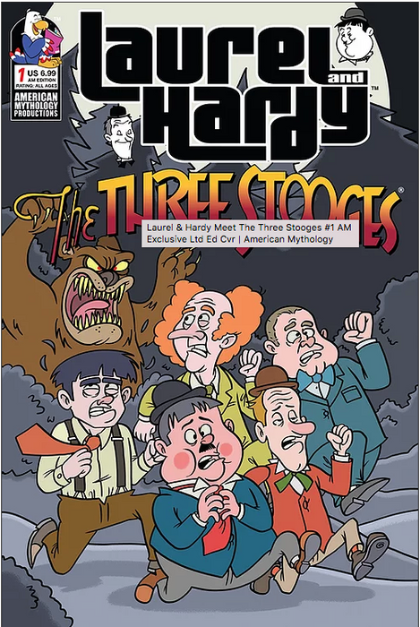 Three Stooges Meet Laurel & Hardy Comic Book Series - 4 Cover Bundle Special Edition