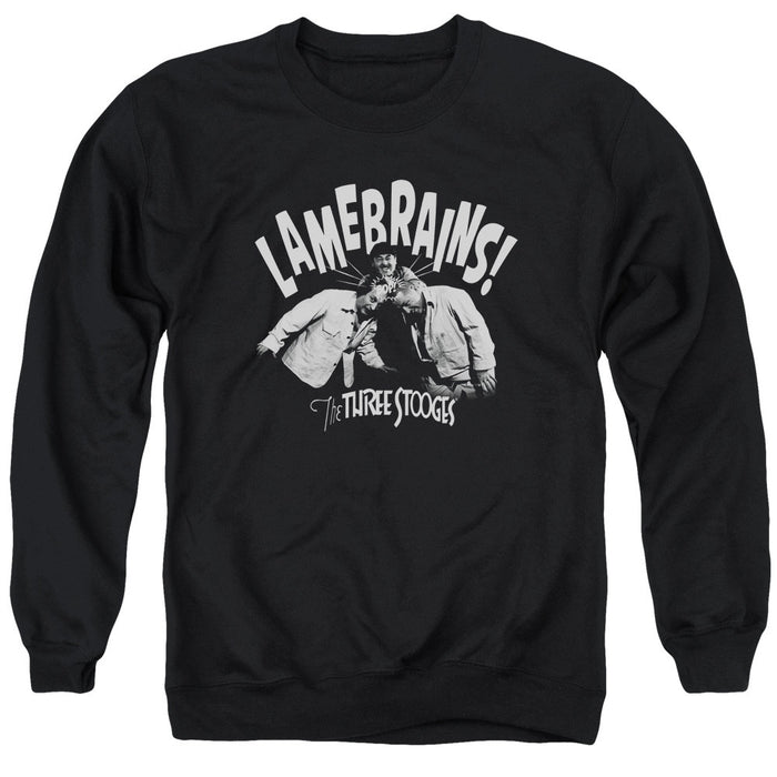Three Stooges/Lamebrains - Adult Crewneck Sweatshirt - Black