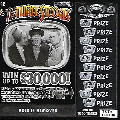 Three Stooges Novelty Lottery Tickets - 3 Pack