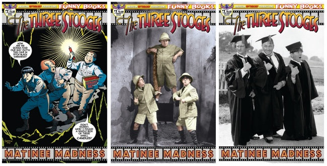 Three Stooges Comics Series 12 Limited Edition 3 Cover Bundle - Matinee Madness