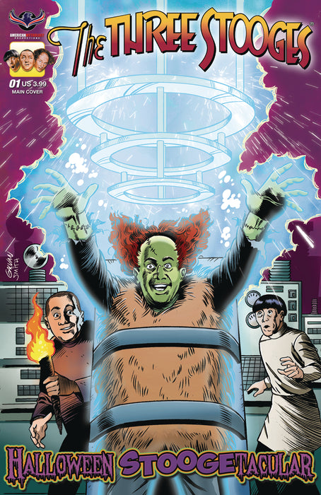 Three Stooges Comic Book Series 7 Frankenlarry Main Cover 1: Halloween Stoogetacular 2017