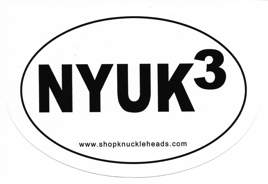 Three Stooges Oval Sticker / Auto Decal - Nyuk3