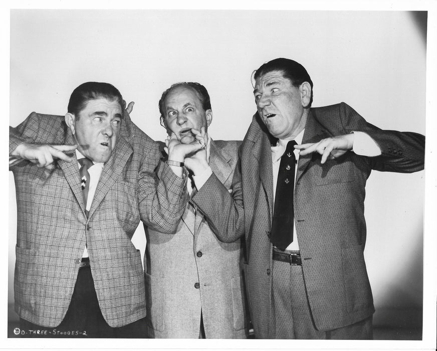 Three Stooges Face Grab With Shemp Original Glossy Promo Photo 8X10