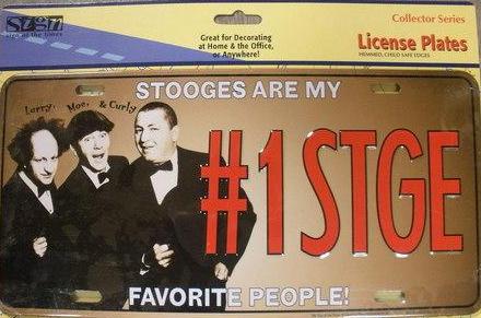 Three Stooges License Plate: #1 Stooge