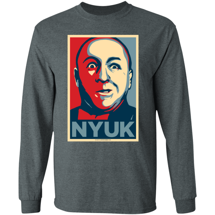 Three Stooges NYUK Curly Abstract Long Sleeve T Shirt