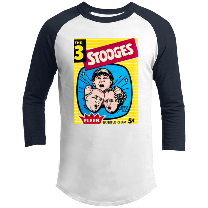 Three Stooges 1959 Fleer Trading Card 3/4 Raglan Sleeve Shirt