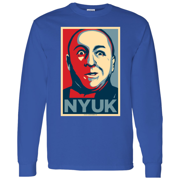 Three Stooges NYUK Curly Abstract Long Sleeve T Shirt