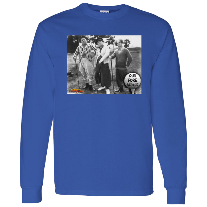 Three Stooges Golf Fore Fathers Long Sleeve T Shirt
