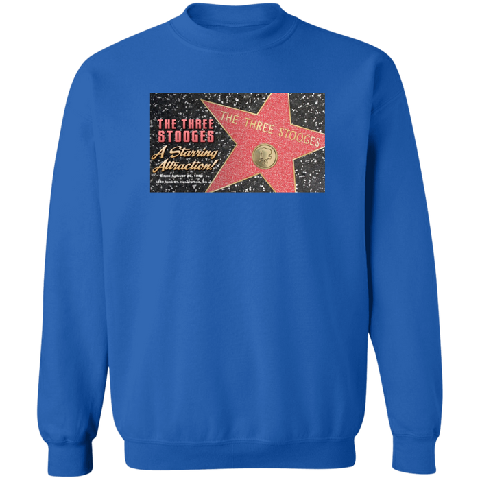 Three Stooges Walk Of  Fame Star Crewneck Pullover Sweatshirt