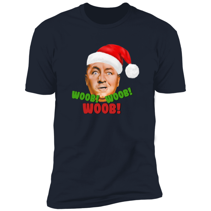 Three Stooges Curly Christmas Woob Premium Short Sleeve T-Shirt