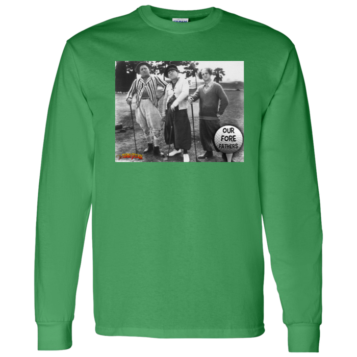 Three Stooges Golf Fore Fathers Long Sleeve T Shirt