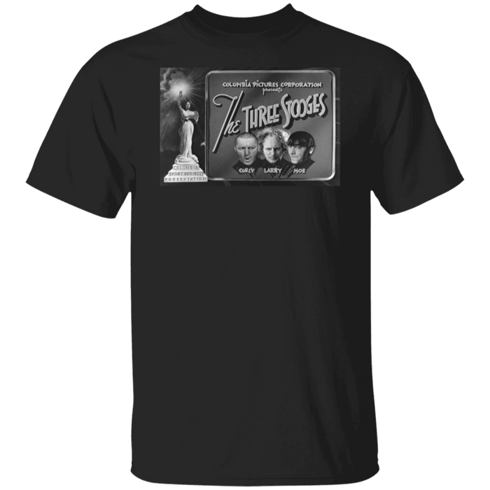 Three Stooges Columbia Pictures Full Logo Credits T Shirt