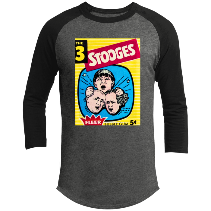 Three Stooges 1959 Fleer Trading Card 3/4 Raglan Sleeve Shirt