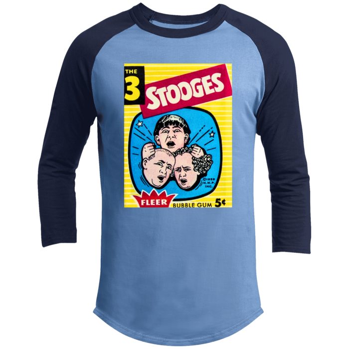 Three Stooges 1959 Fleer Trading Card 3/4 Raglan Sleeve Shirt