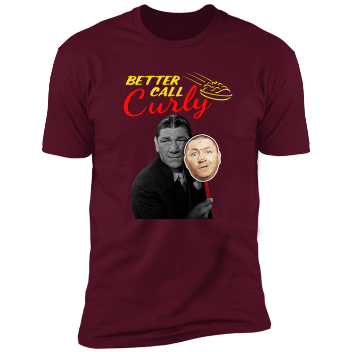 Three Stooges Better Call Curly W/ Shemp Premium Short Sleeve Tee-2