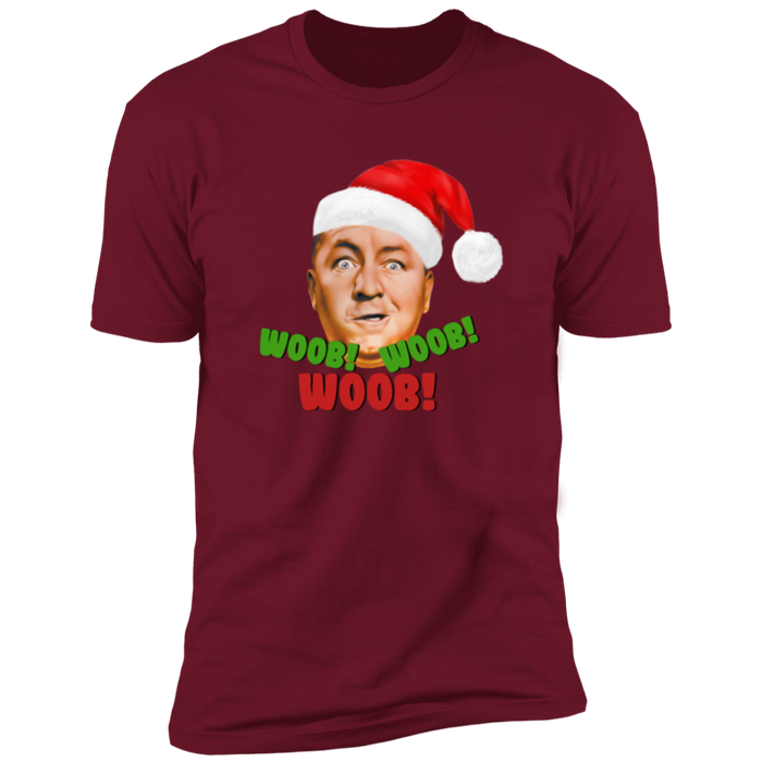 Three Stooges Curly Christmas Woob Premium Short Sleeve T-Shirt