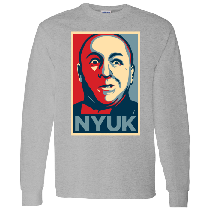 Three Stooges NYUK Curly Abstract Long Sleeve T Shirt