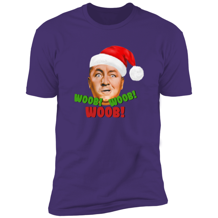 Three Stooges Curly Christmas Woob Premium Short Sleeve T-Shirt