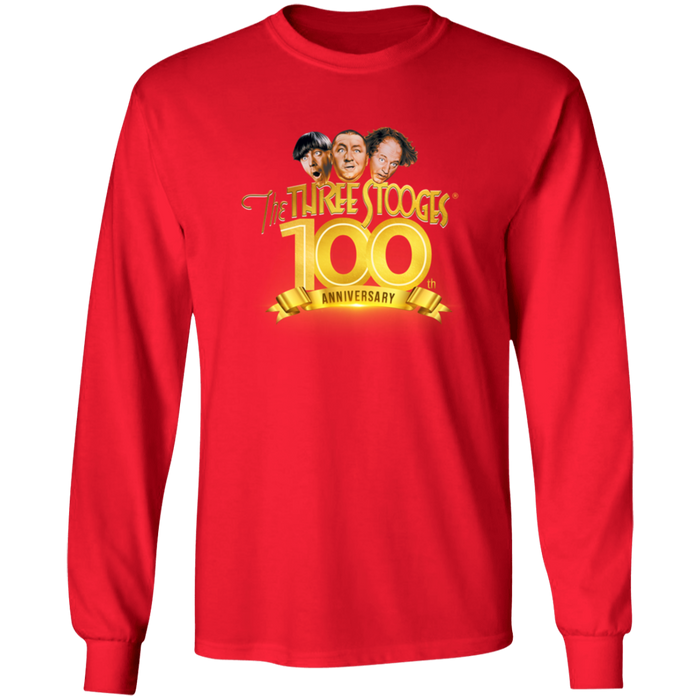 Three Stooges 100th Anniversary Long Sleeve Ultra Cotton T-Shirt
