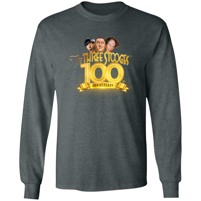 Three Stooges 100th Anniversary Long Sleeve Ultra Cotton T-Shirt