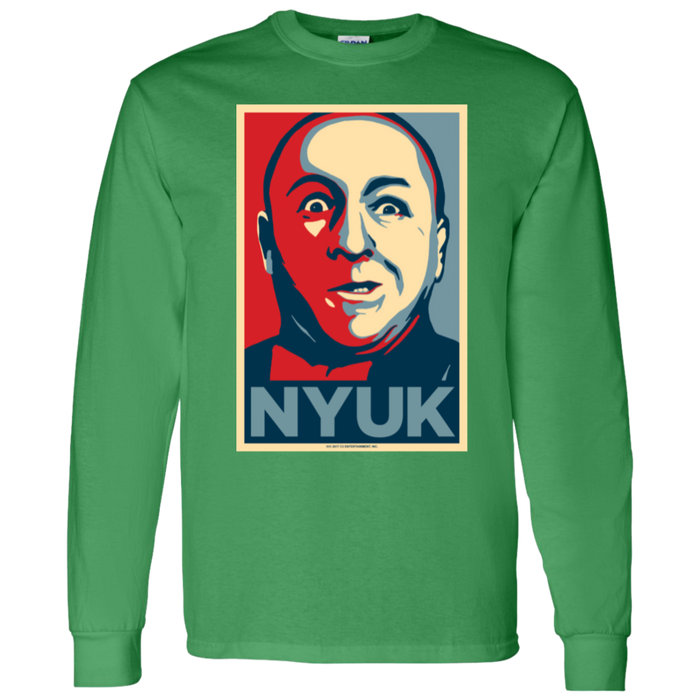 Three Stooges NYUK Curly Abstract Long Sleeve T Shirt