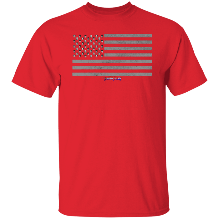 Three Stooges American Flag Heads Design T-Shirt
