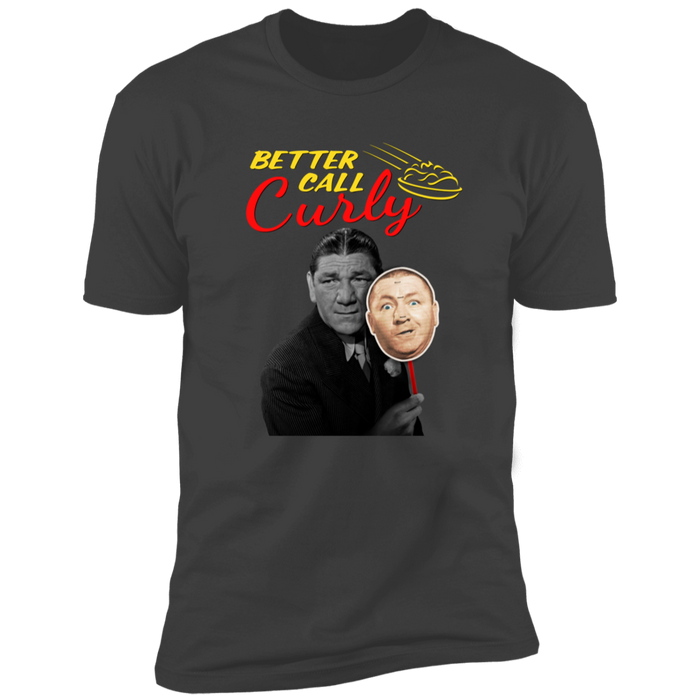 Three Stooges Better Call Curly W/ Shemp Premium Short Sleeve Tee-2