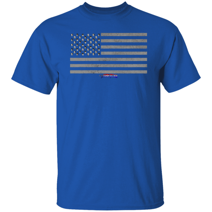 Three Stooges American Flag Heads Design T-Shirt