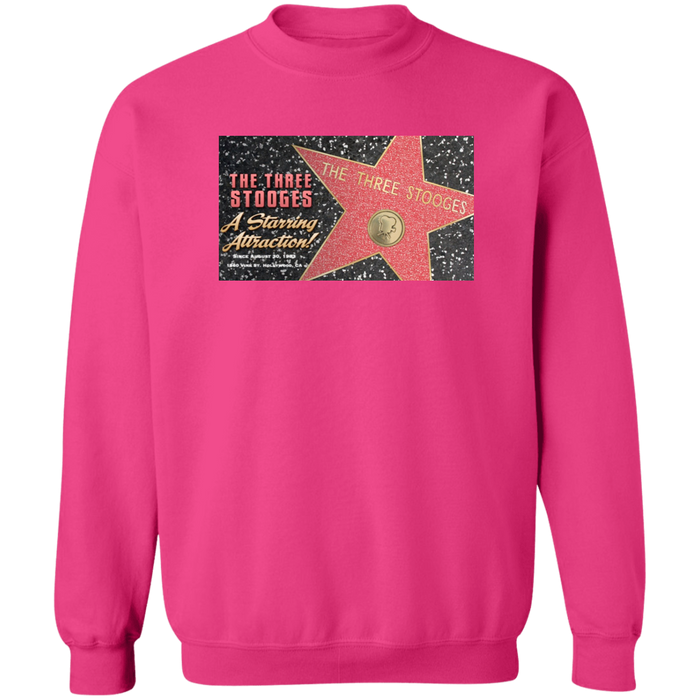 Three Stooges Walk Of  Fame Star Crewneck Pullover Sweatshirt