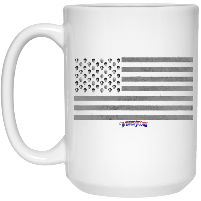 Three Stooges American Flag Heads Design 15oz Mug