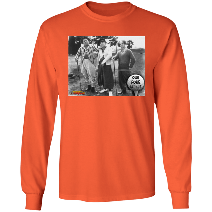 Three Stooges Golf Fore Fathers Long Sleeve T Shirt
