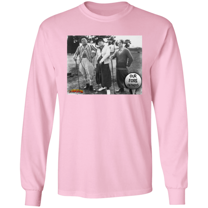 Three Stooges Golf Fore Fathers Long Sleeve T Shirt