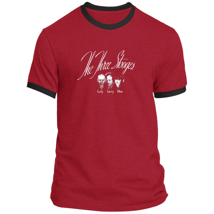 Three Stooges Alternate Opening Credits Ringer Tee