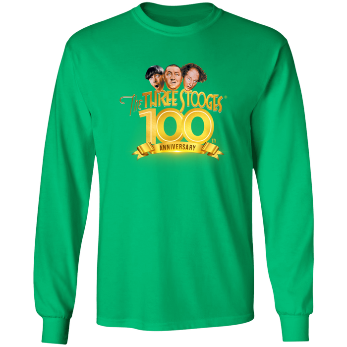 Three Stooges 100th Anniversary Long Sleeve Ultra Cotton T-Shirt