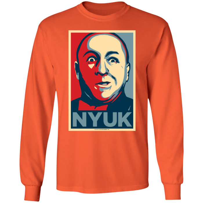 Three Stooges NYUK Curly Abstract Long Sleeve T Shirt