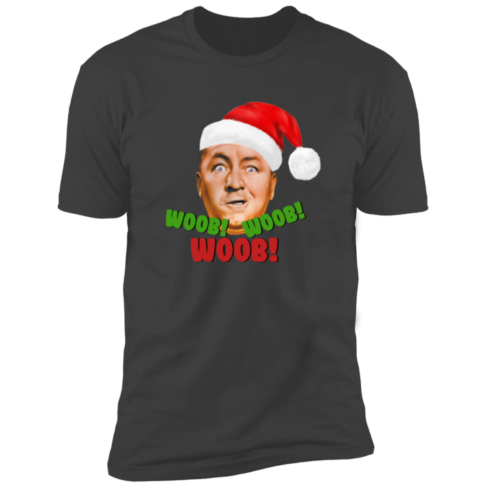 Three Stooges Curly Christmas Woob Premium Short Sleeve T-Shirt