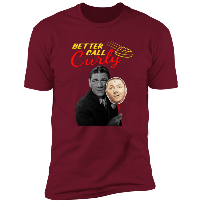 Three Stooges Better Call Curly W/ Shemp Premium Short Sleeve Tee-2